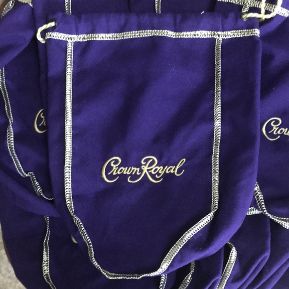 Crown Royal Purple Bags. Excellent Condition. 5 1/2" X 9 1/2" X 2 1/2". 10 Bags. - Picture 2 of 5